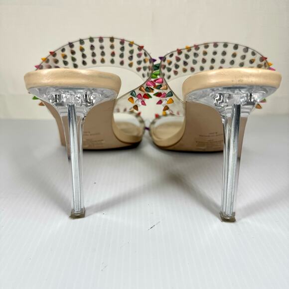 STEVE MADDEN‎ Acrylic Heels Womens 8.5 Bubble Spike Rainbow Pride Rave Party Y2K - Picture 8 of 11